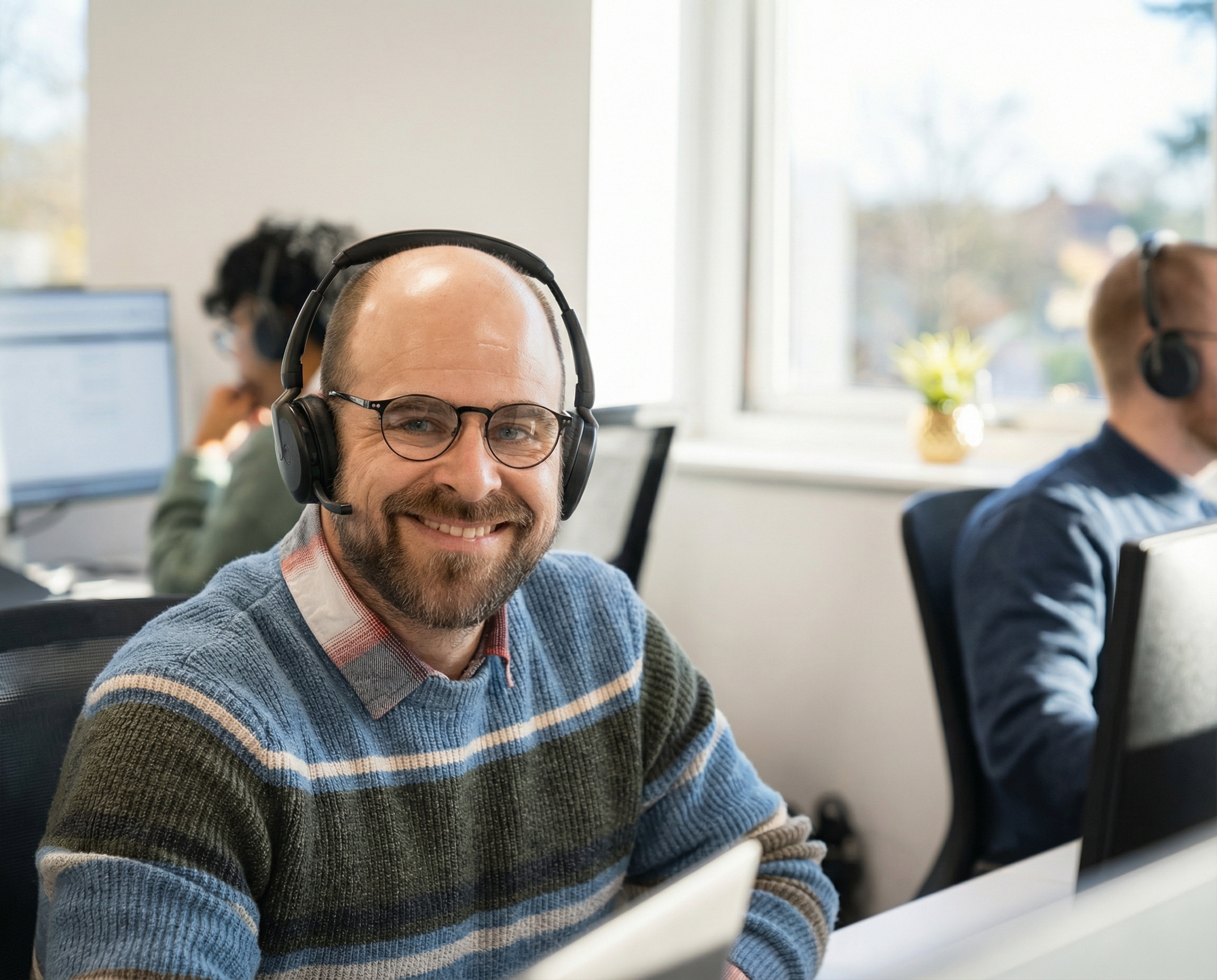 A man working at the Honda Sales Centre
